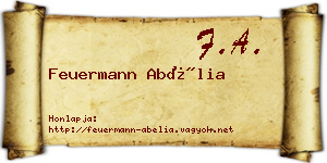 Feuermann Abélia névjegykártya